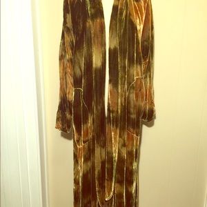 Stunning URU silk velvet duster kimono jacket coat